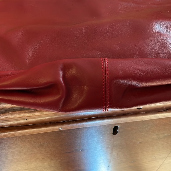 ♥️HP♥️ NWOT VTG Francesco Biasia Red Leather Bag - Picture 5 of 5